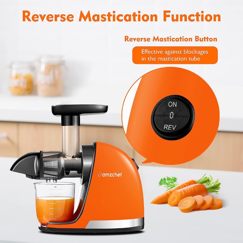 Title 5, 2023 New AMZCHEF Masticating Juicer Machines wi...