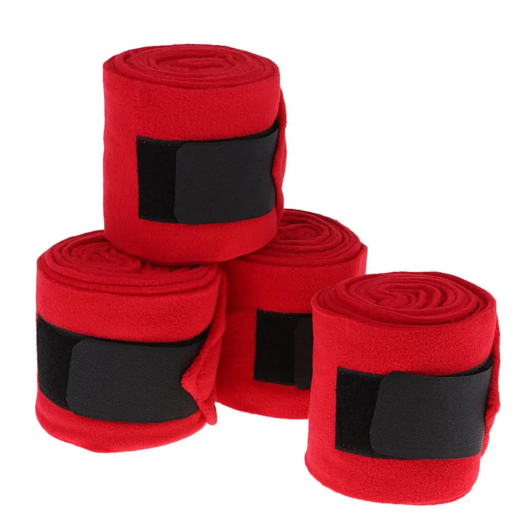4 Pack Professional Equine Horse Tack Grooming Leg Wrap Bandage, for Men Women Outdoor Horse Riding Equipment