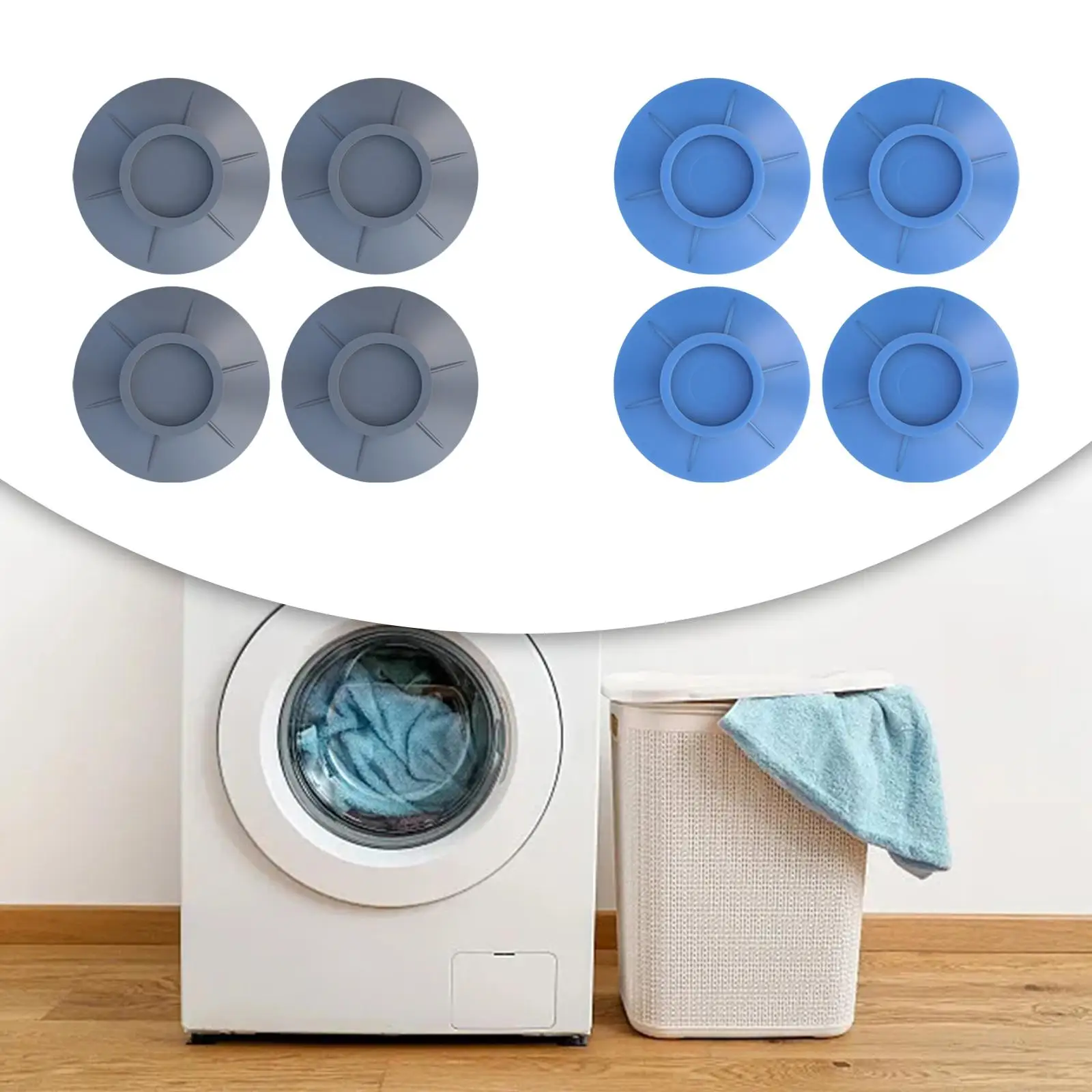 4 Pieces Washing Machine Floor Mat Shockproof for Home Furniture Appliances