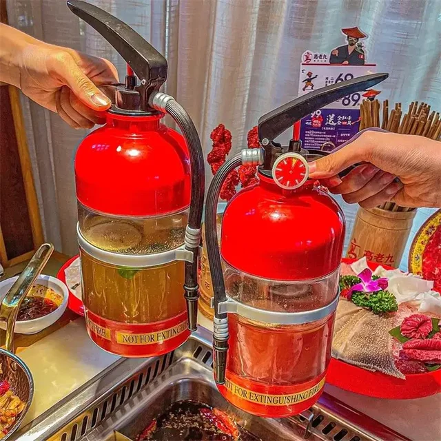 1.5 L Thirst Extinguisher Red Fire Novelty Drink Dispenser Cocktail Shaker - Bar