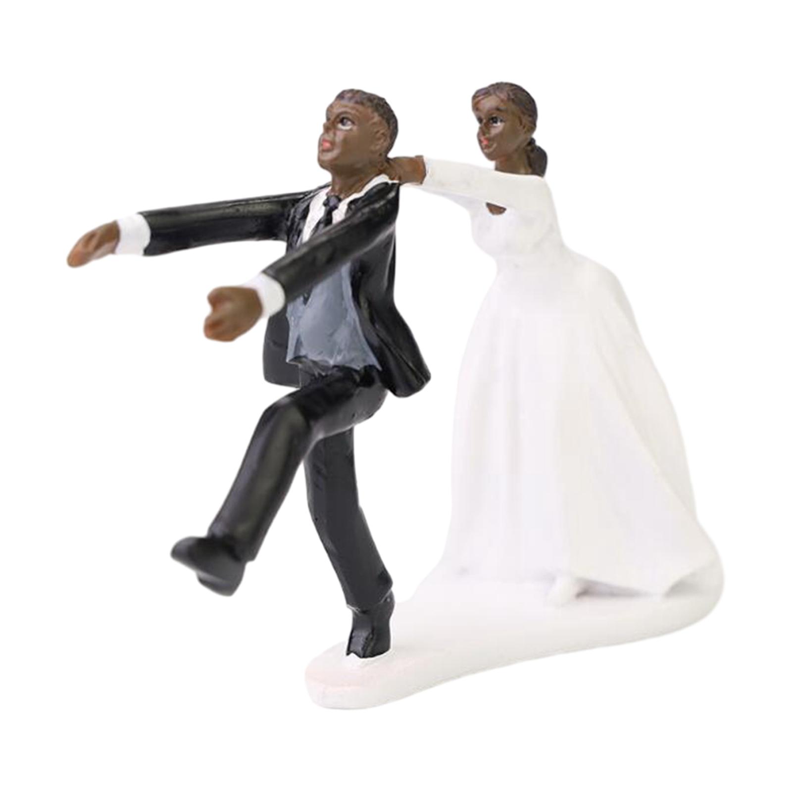 Wedding Cake Toppers Gift Bride and Groom Statues for Valentine Anniversary