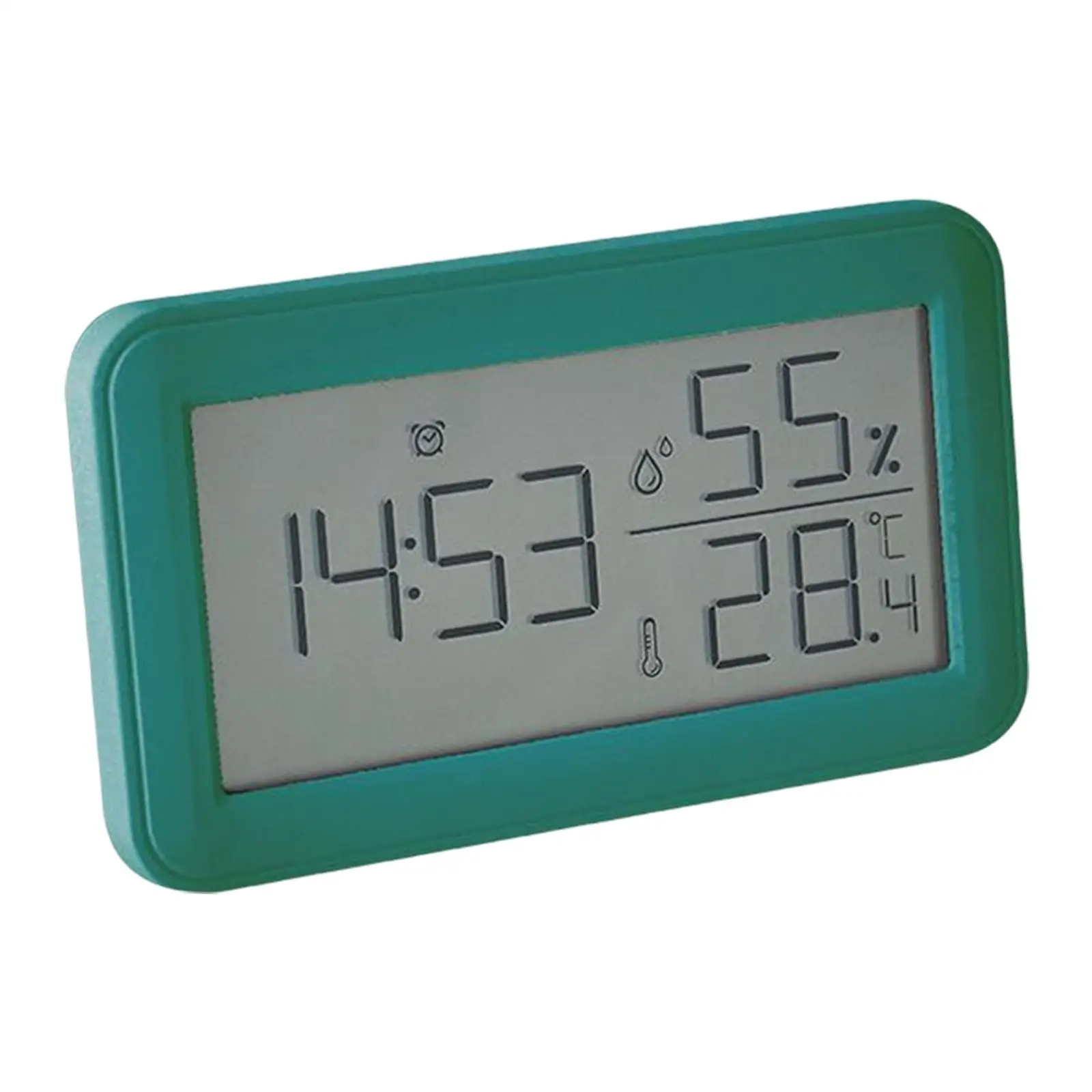 Digital Alarm Clock Temperature Hygrometer Meter LCD Screen Desk Clocks