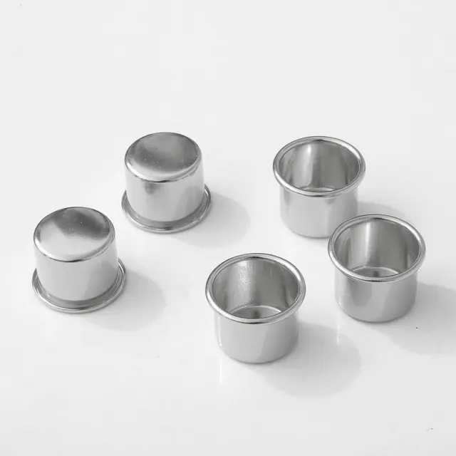 20Pcs Aluminum Candle Cups Bowl Candle Holders Candlestick Metal Candle  Holder Cup Drip Protectors Empty Case for Candle Making - AliExpress