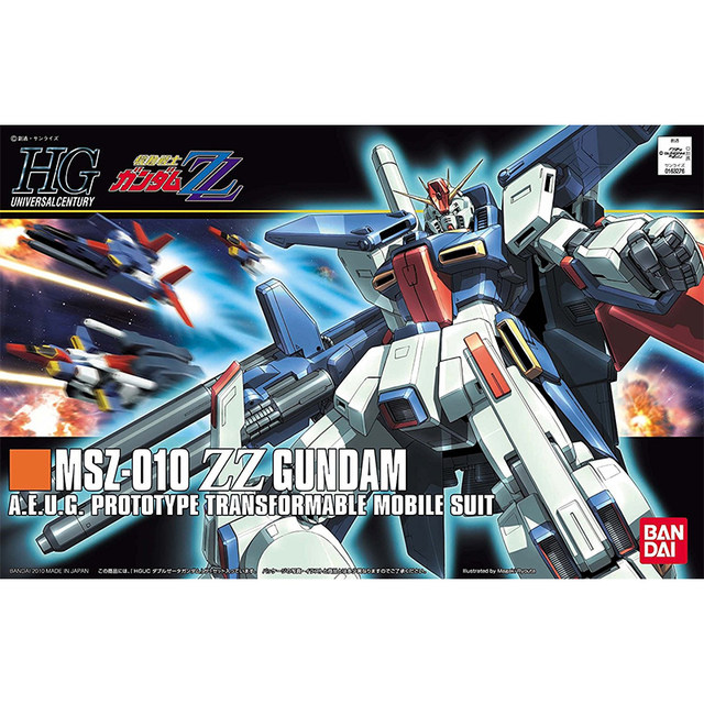 Bandai Genuine Gundam Model Kit Anime Figure HG 1/144 MSZ-010 ZZ 