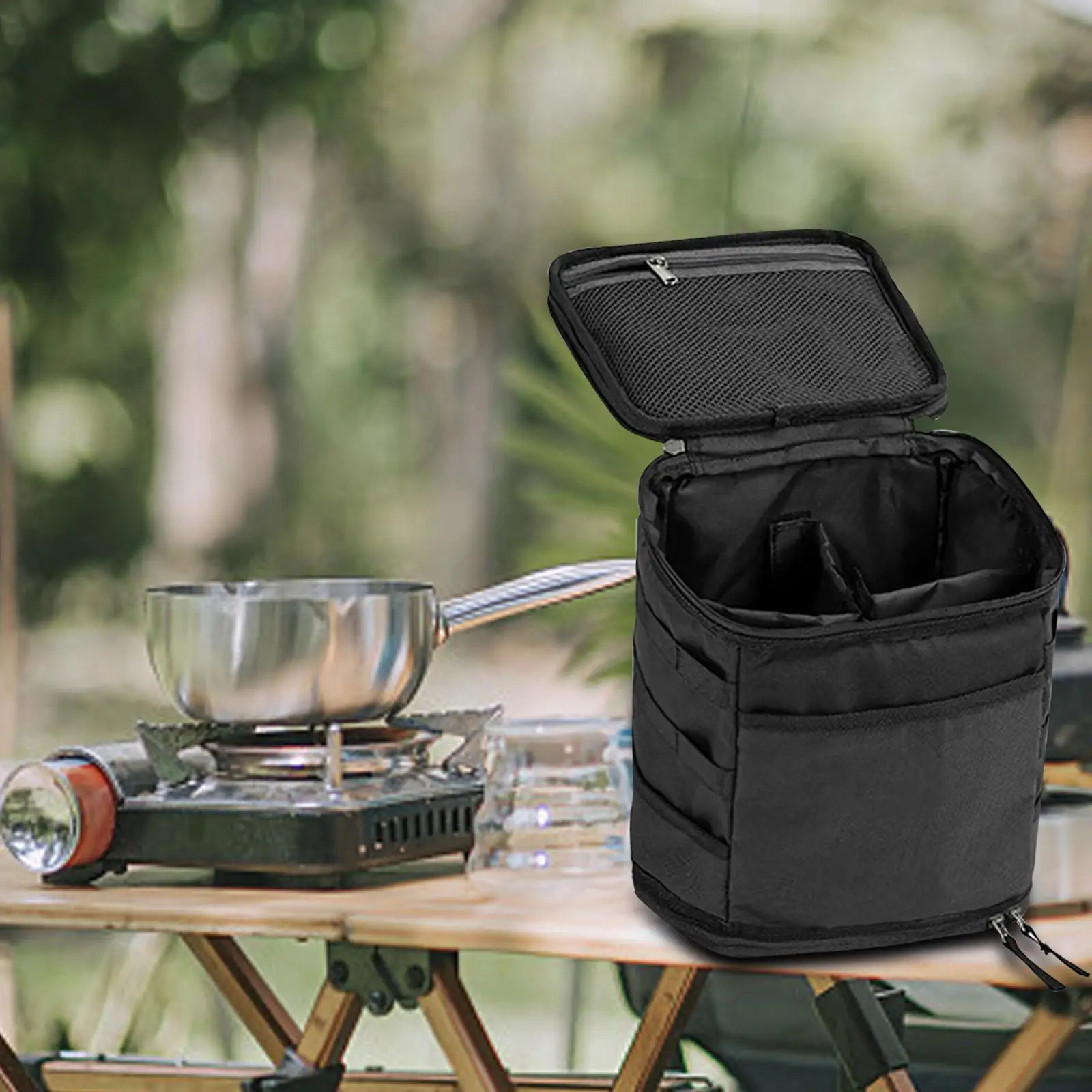 Camping Cookware Storage Bag Picnic Bag Carrying Bag Lightweight Waterproof Large Tote Pouch Carry Case for Outdoor Activities