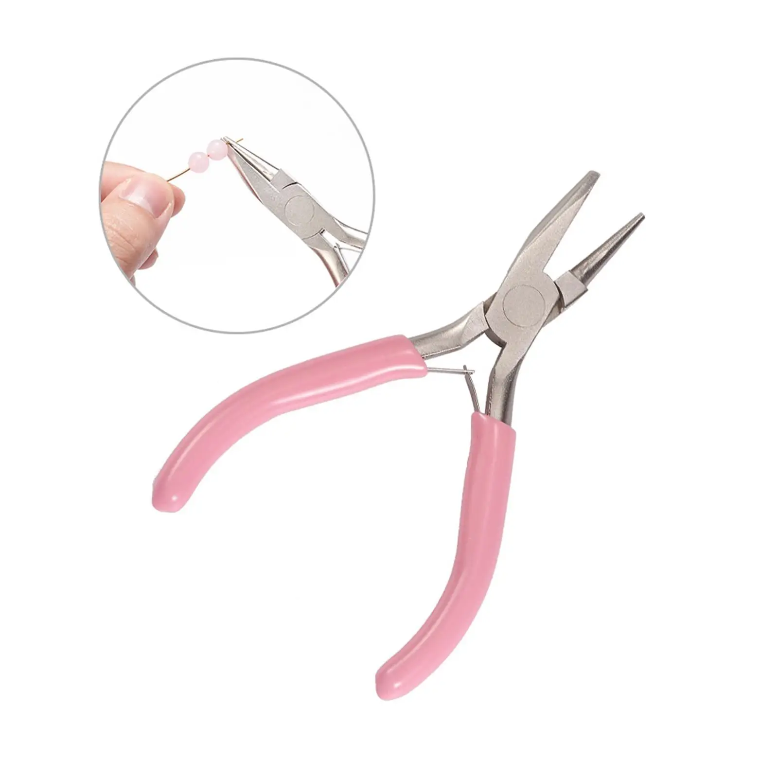 Round Concave Pliers Sturdy Wire Bending with None Slip Handle Professional Wire Looping Pliers for DIY Crafts Looping Loops