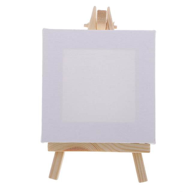 1/4/6PCS Mini Canvas And Easel Set Mini Canvas Panels Mini Wood