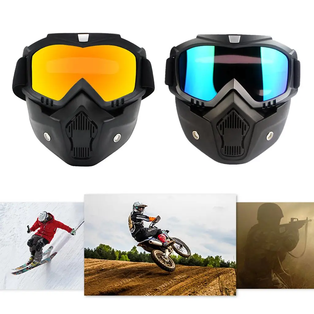 2x Motorcycle s Detachable  Sunglasses Lightweight Professional