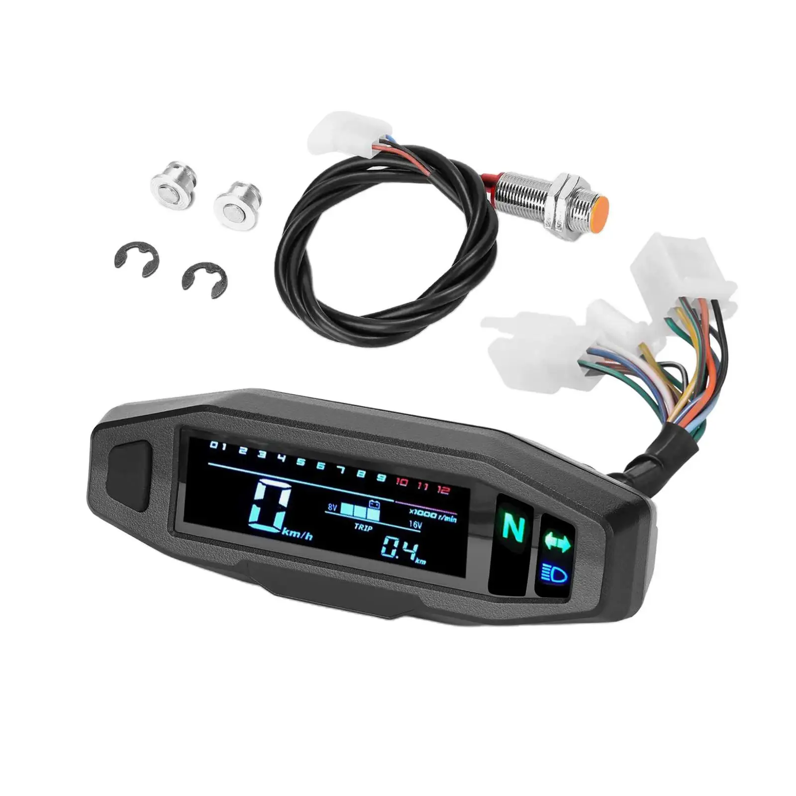 Digital Motorbike Speedometer Accessory Modification Replacement DC 12V Mini