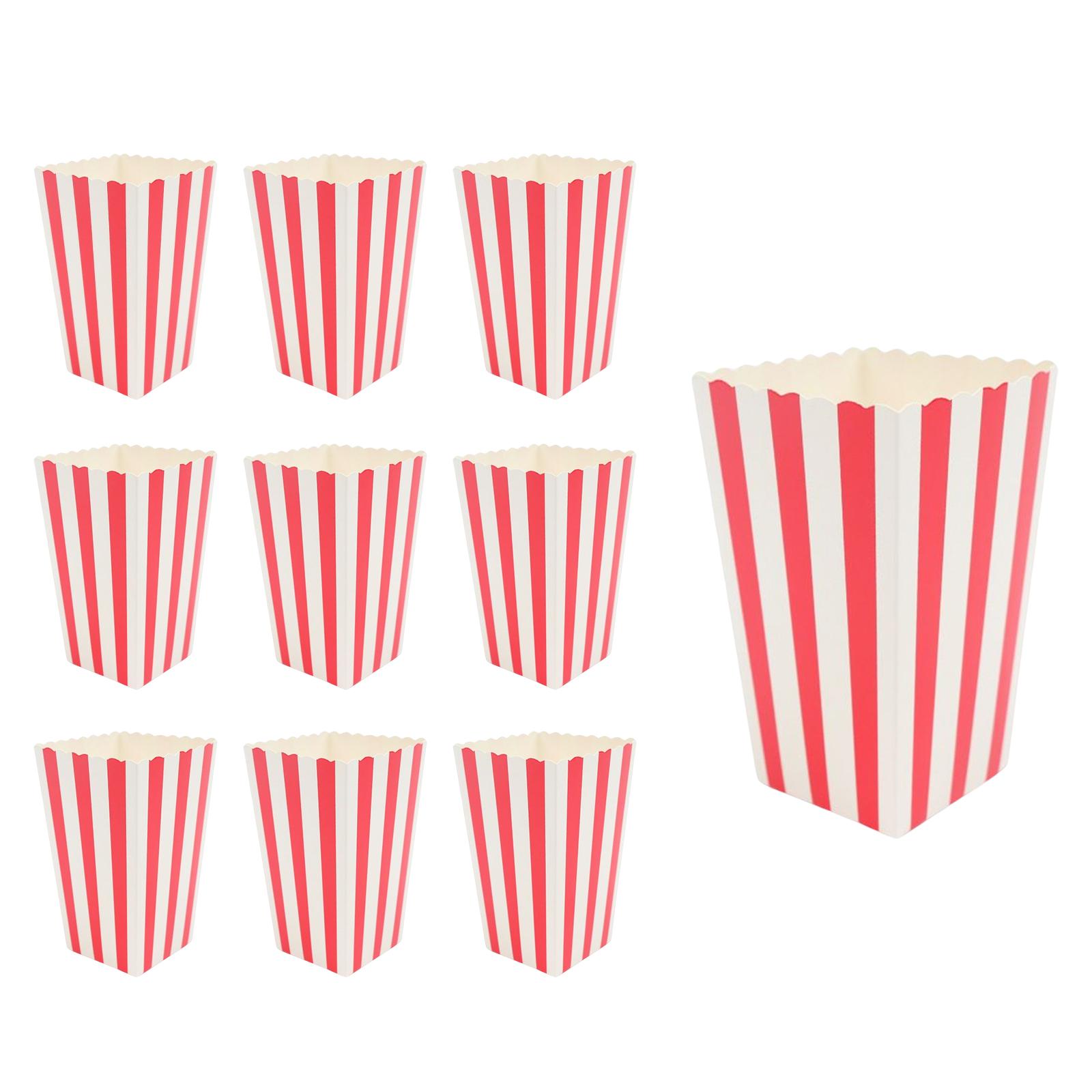 10 Pieces Mini Popcorn Boxes Holder 5x7x11.5cm Candy Cardboard Container for Carnival Baby Showers Movie Theater Decorations