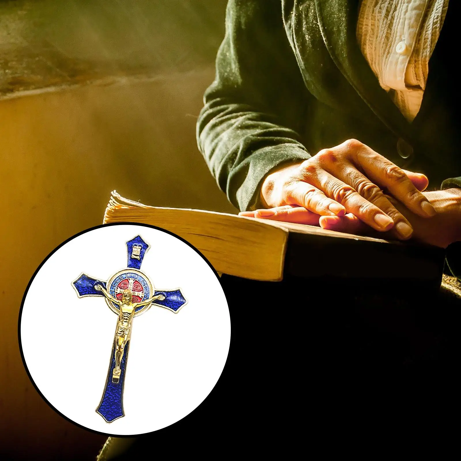Holy Wall Crucifix Religious Saint for Church Ornaments Gifts
