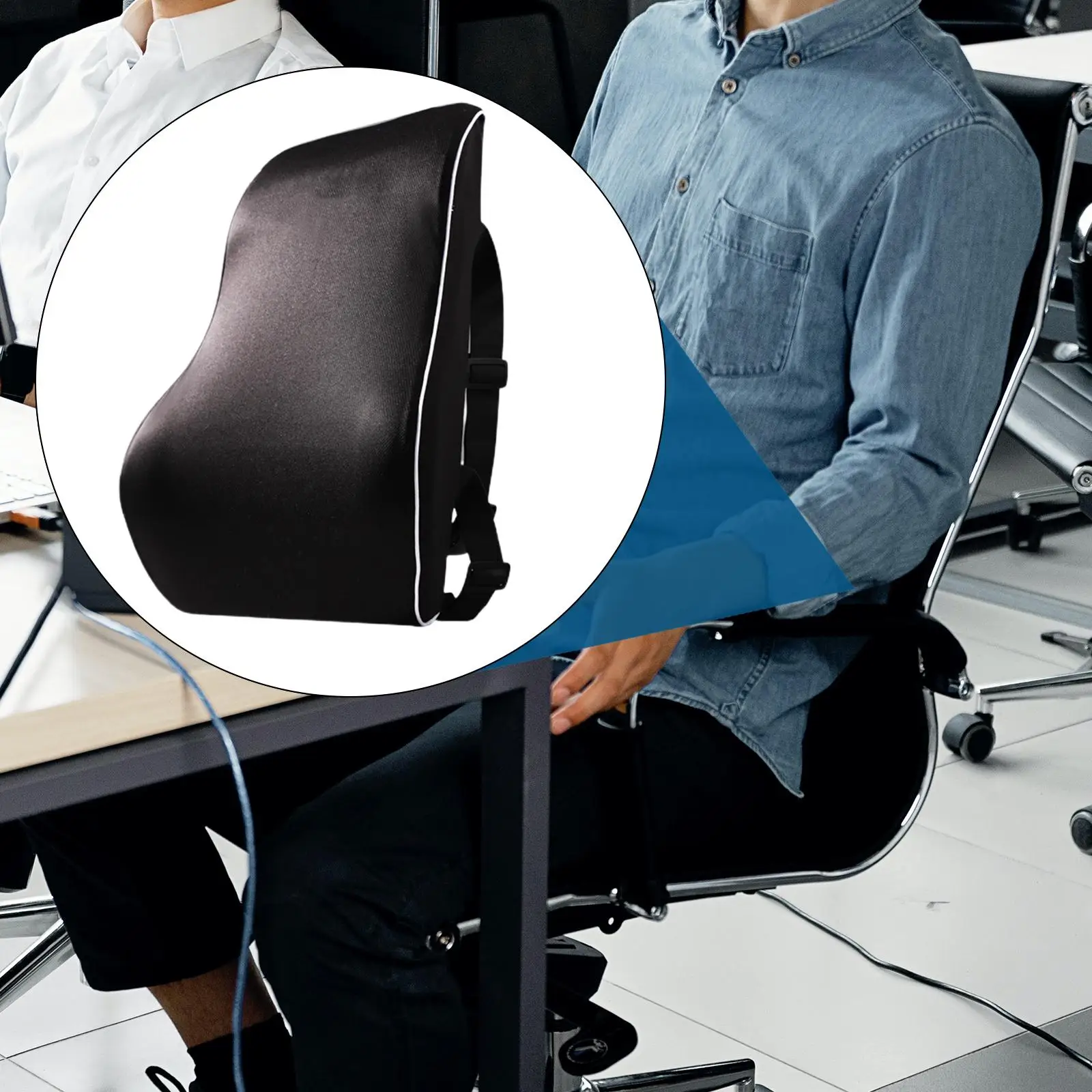 Lumbar s Backrest Relieve Back Pressure Comfort Back Cushion for Computer Chair Home Office Chair Drivers Elderly