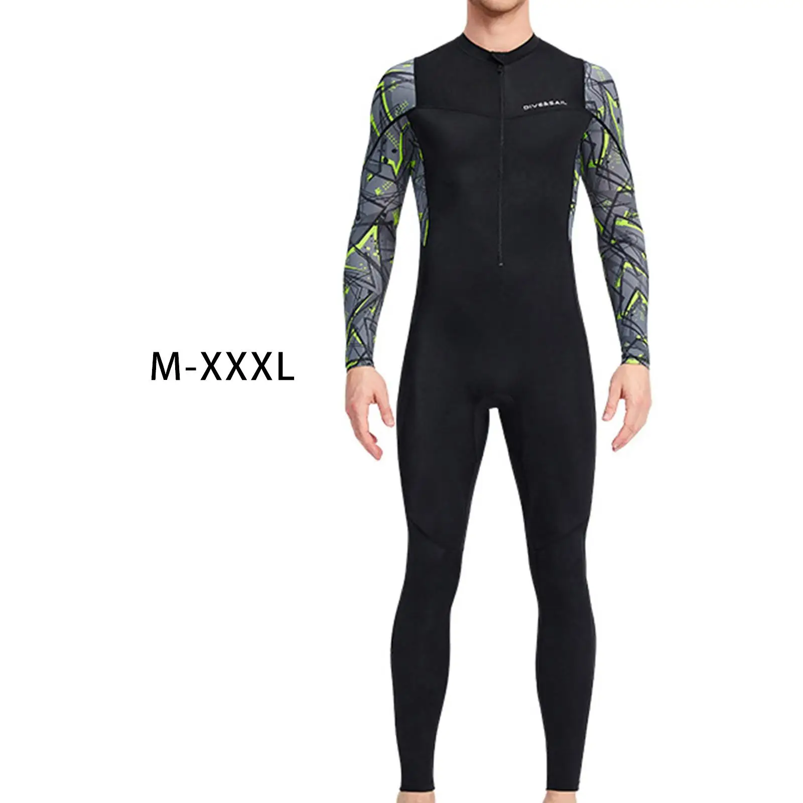 Premium Men Wetsuit Full Body-piece Front Zip UPF Scuba Snorkeling