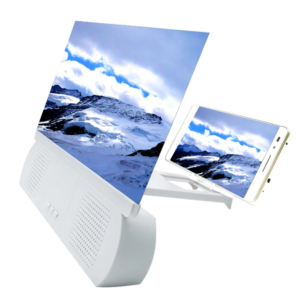 de tela hd blu-ray lupa alto-falante bluetooth 3d vídeo suporte dobrável