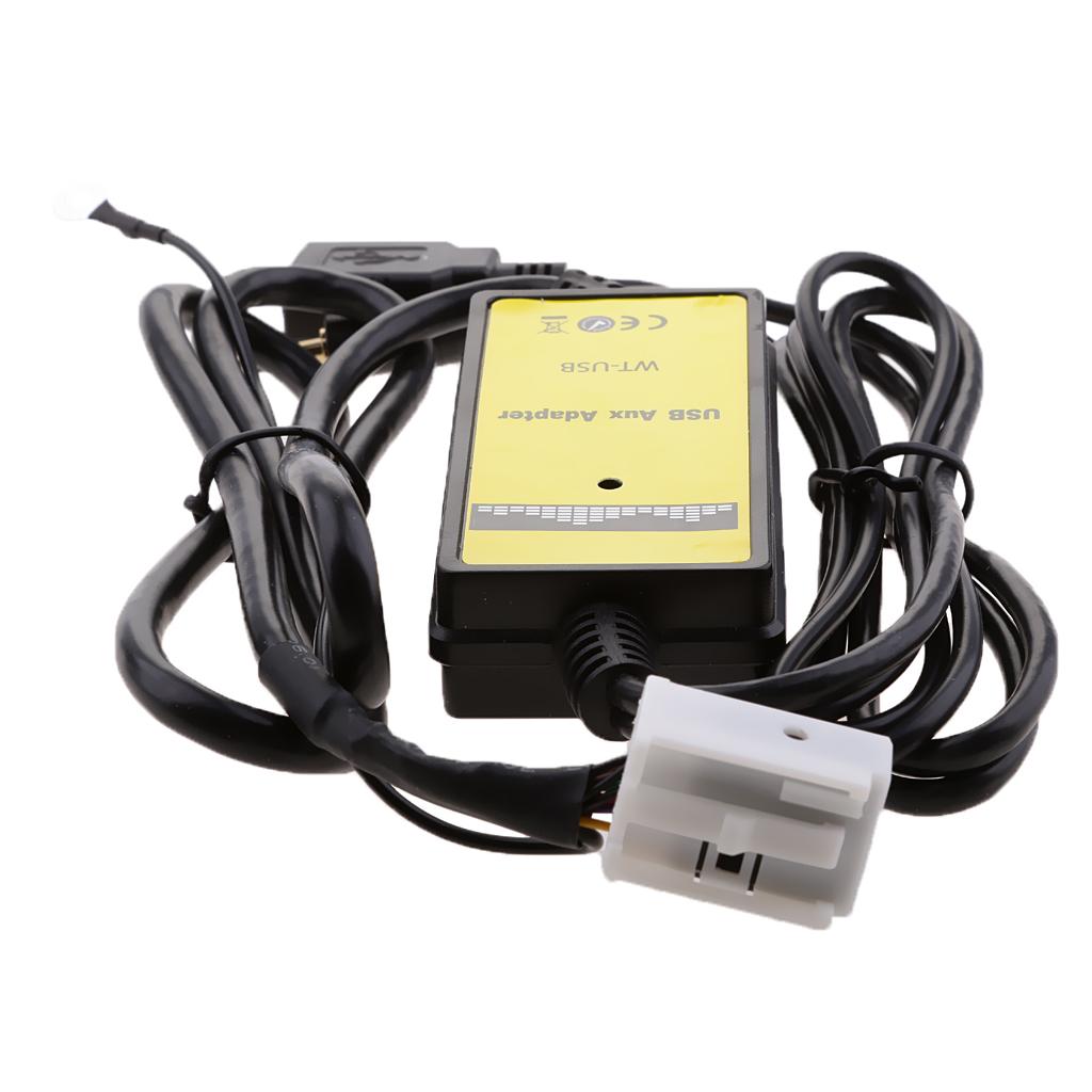 dolity 3.5mm Car USB Aux-in MP3 Player Radio 6Pin+6Pin Adapter For Audi VW Skoda Seat