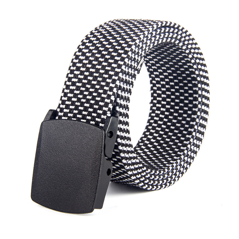 Title 18, New Men and Women Striped Canvas Belt Woven Bel...