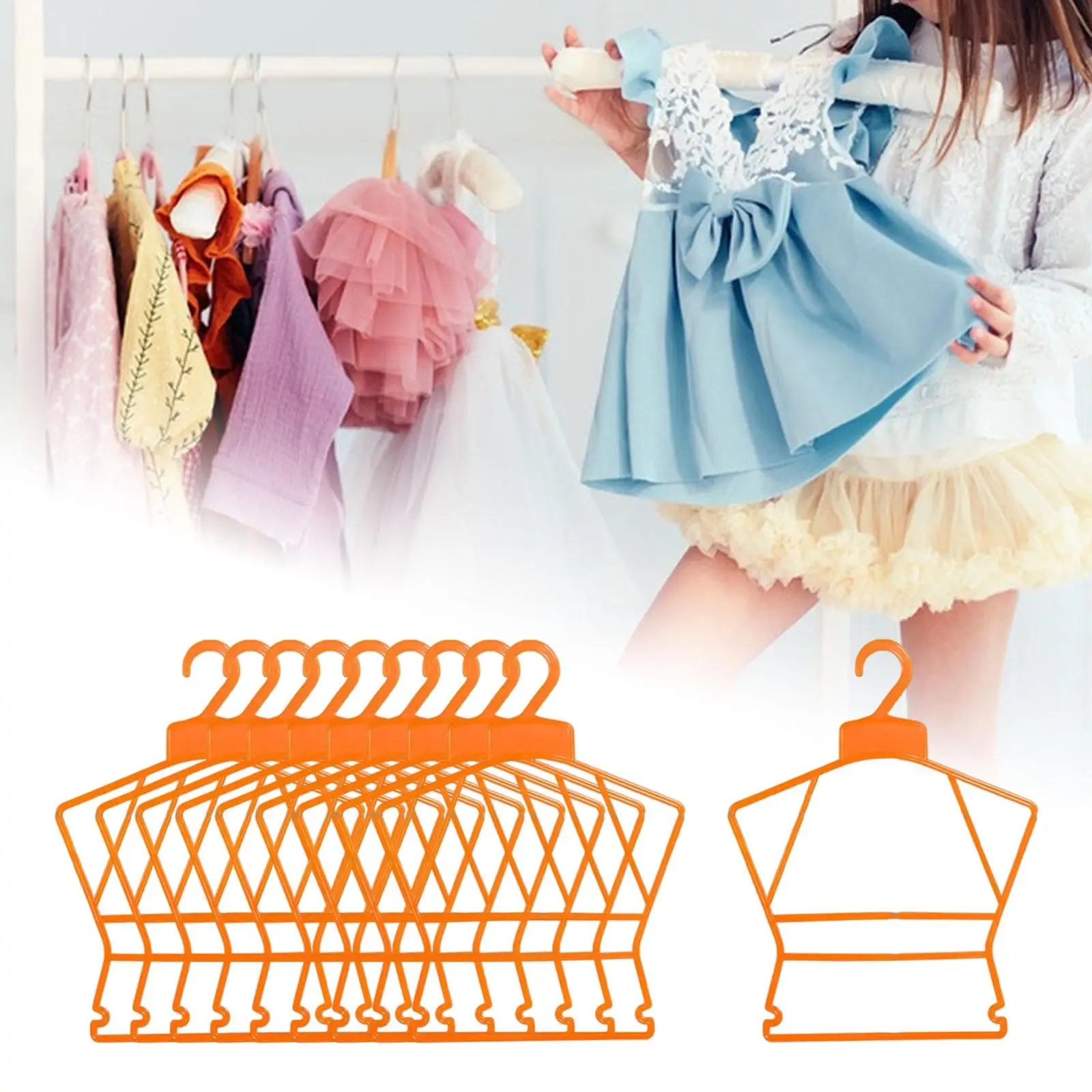 10 Pieces Multifunctional Children Coat Hangers Infants Hanger for