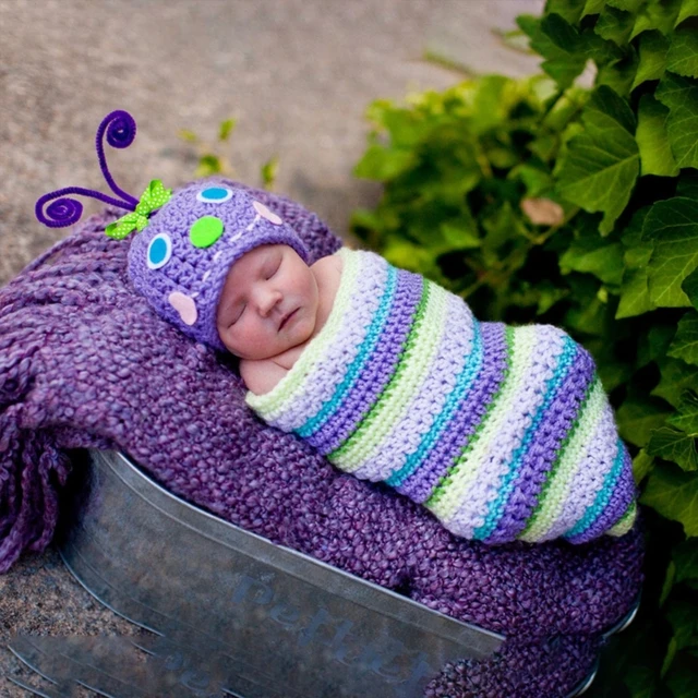 Baby Photoshoot Props Caterpillar Costume Cartoon Sleeping Sack Hat Newborn  Photo Props Photography Clothes Accessories - AliExpress