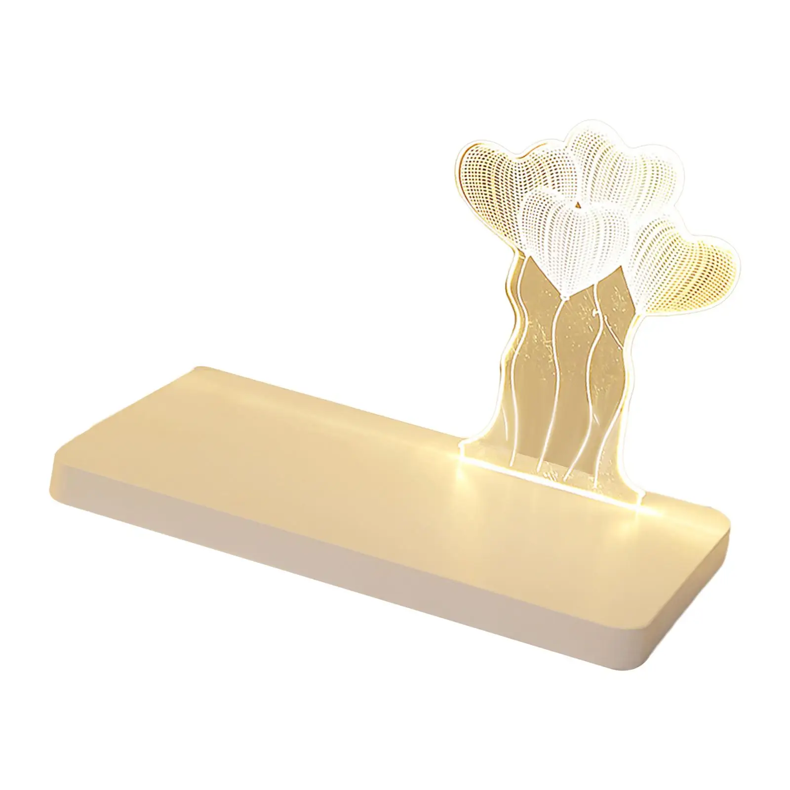 Decor Romantic Acrylic 3D Acrylic LED Lamp Bedside Lamp LED Night Light for Wedding Desk Bedroom NightStand Living Room