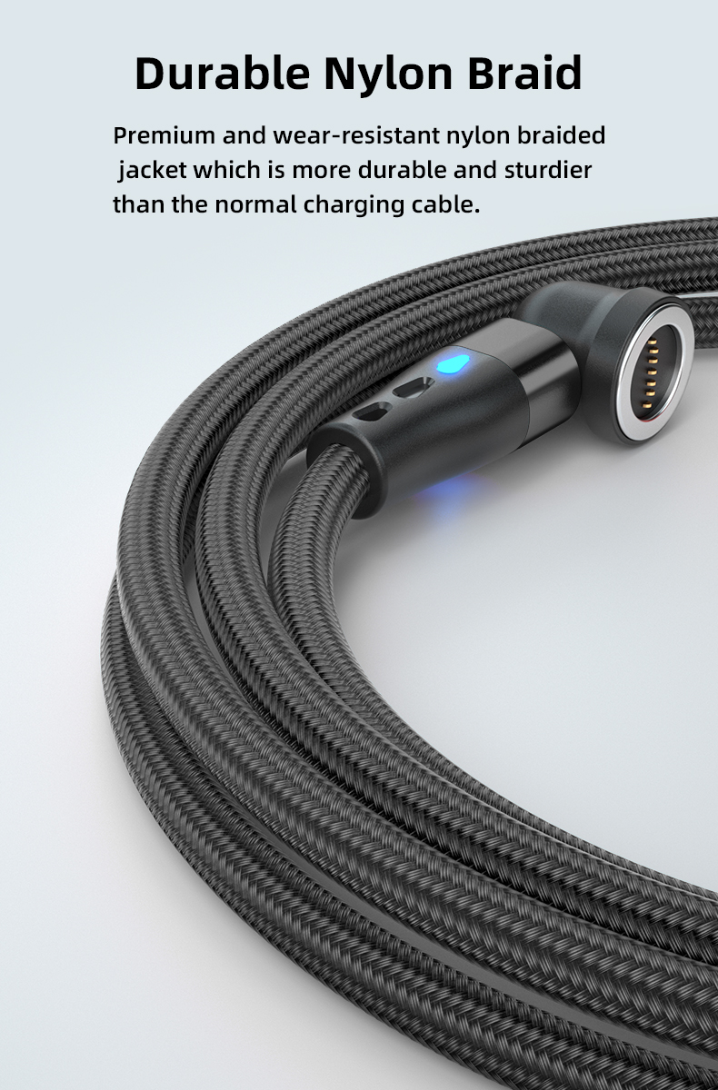 AUFU 5A Magnetic Fast Charging Cable 540 Rotate Magnetic Micro USB Type C Cable For iPhone 14 Samsung Xiaomi Mobile Phone Cable