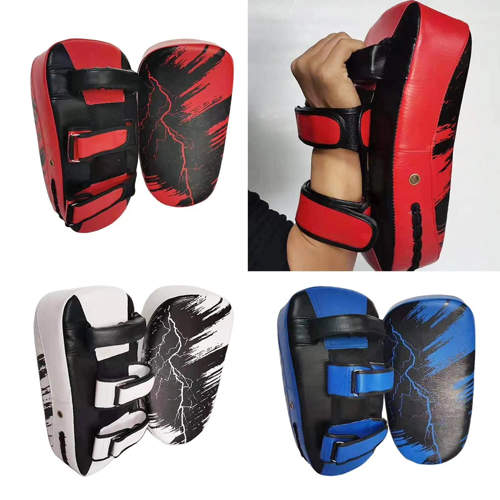 Taekwondo Kick Pad Curved Punching Boxing Karate Kicking Shield PU Leather