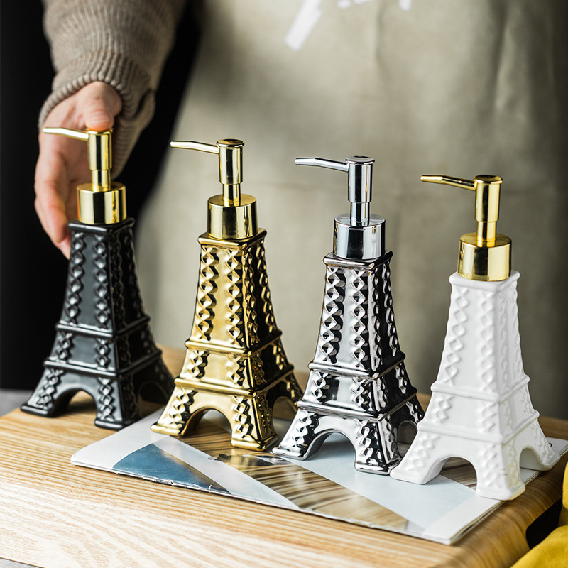 Ceramic Eiffel Tower Liquid Soap Dispenser