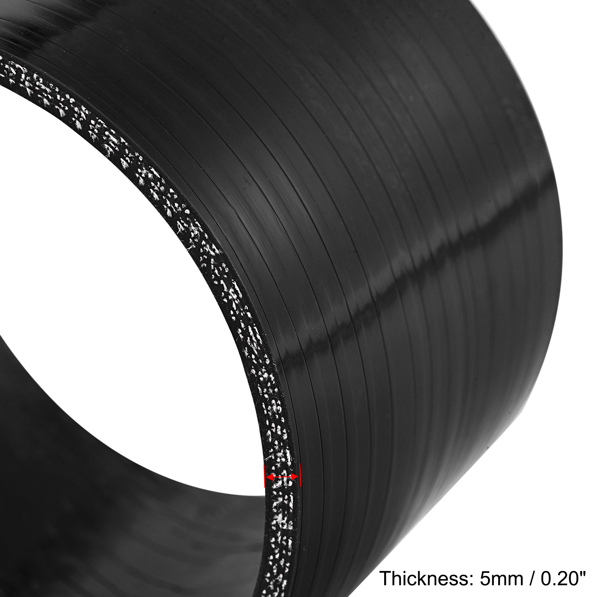 UXCELL 25/28/30/32/35/38/45/48/51/54/57/60/63/65/68/70/80/89/102/127MM Auto-Silikonschlauch Gerades Turbo-Ansaugrohr Schwarz 76*5MM – Detail 4