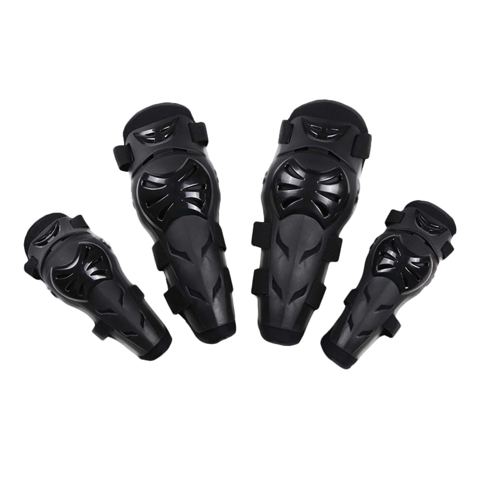 4 Pieces Motorcycle Knee Shin Guards for Skating Cycling Powersports