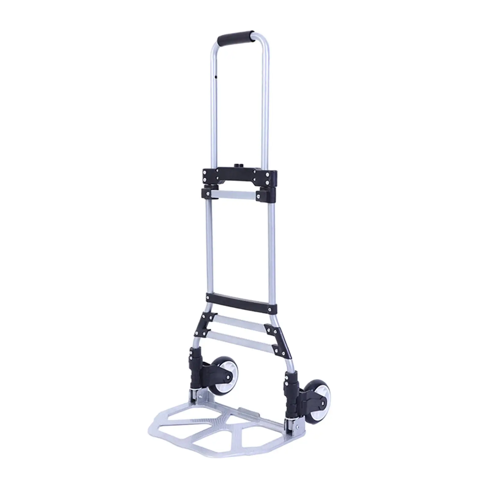 Folding Hand Truck, Folding Luggage Trolley, Foldable Roller Shopping Trolley, for Household