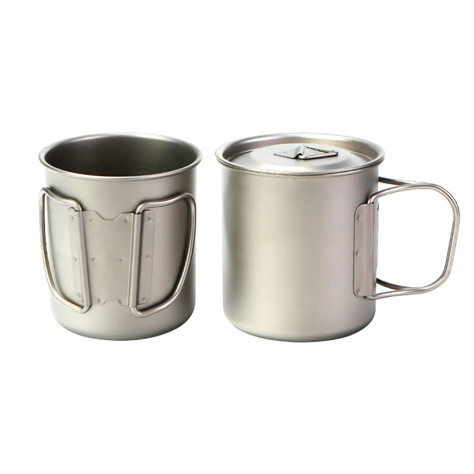 Camping Tea Mug Lightweight Drinkware Titanium Water Cup for Indoor Outdoor Backpacking Hiking Picnic Trekking Survival Mugs