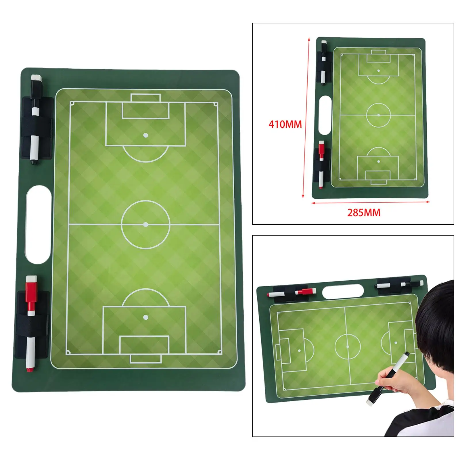 Football Coaching Board Erasable Marker Coaches Clipboard Soccer Marker Board Professional for Strategy Plan Practice Soccer