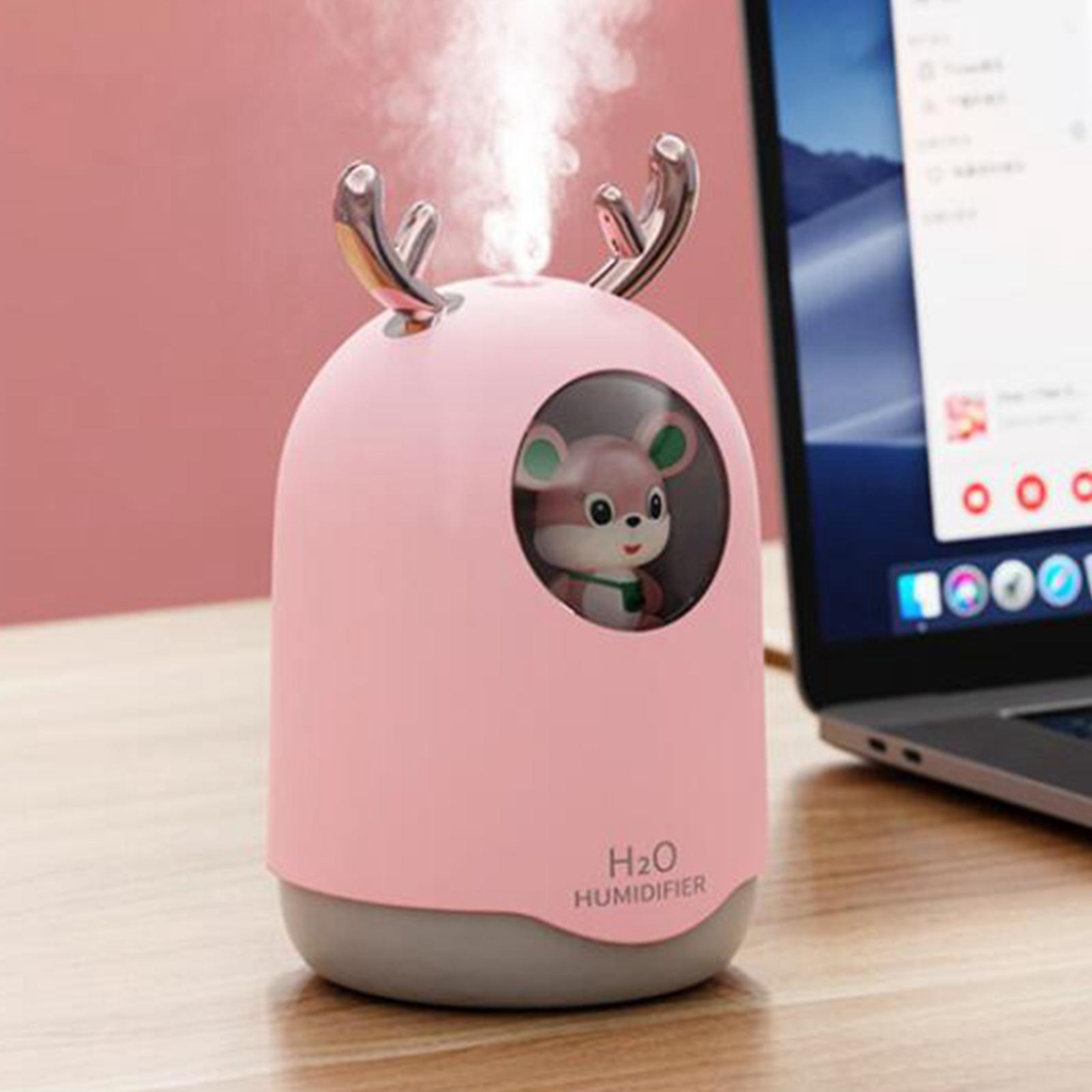 USB Air Humidifier with Night Light, Aromatherapy Essential Oil Diffuser Aroma Oil Diffuser for Baby Room Spa Office Nightstand