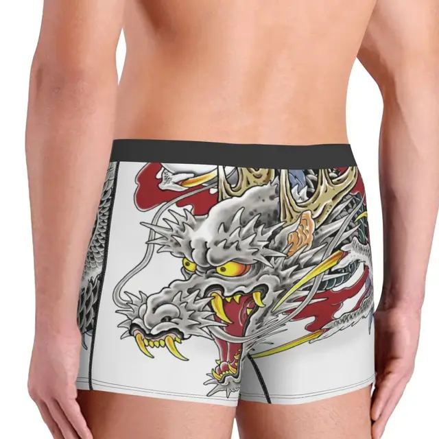 ZONBAILON Men's Underwear China Dragon Auspicious Print Totem