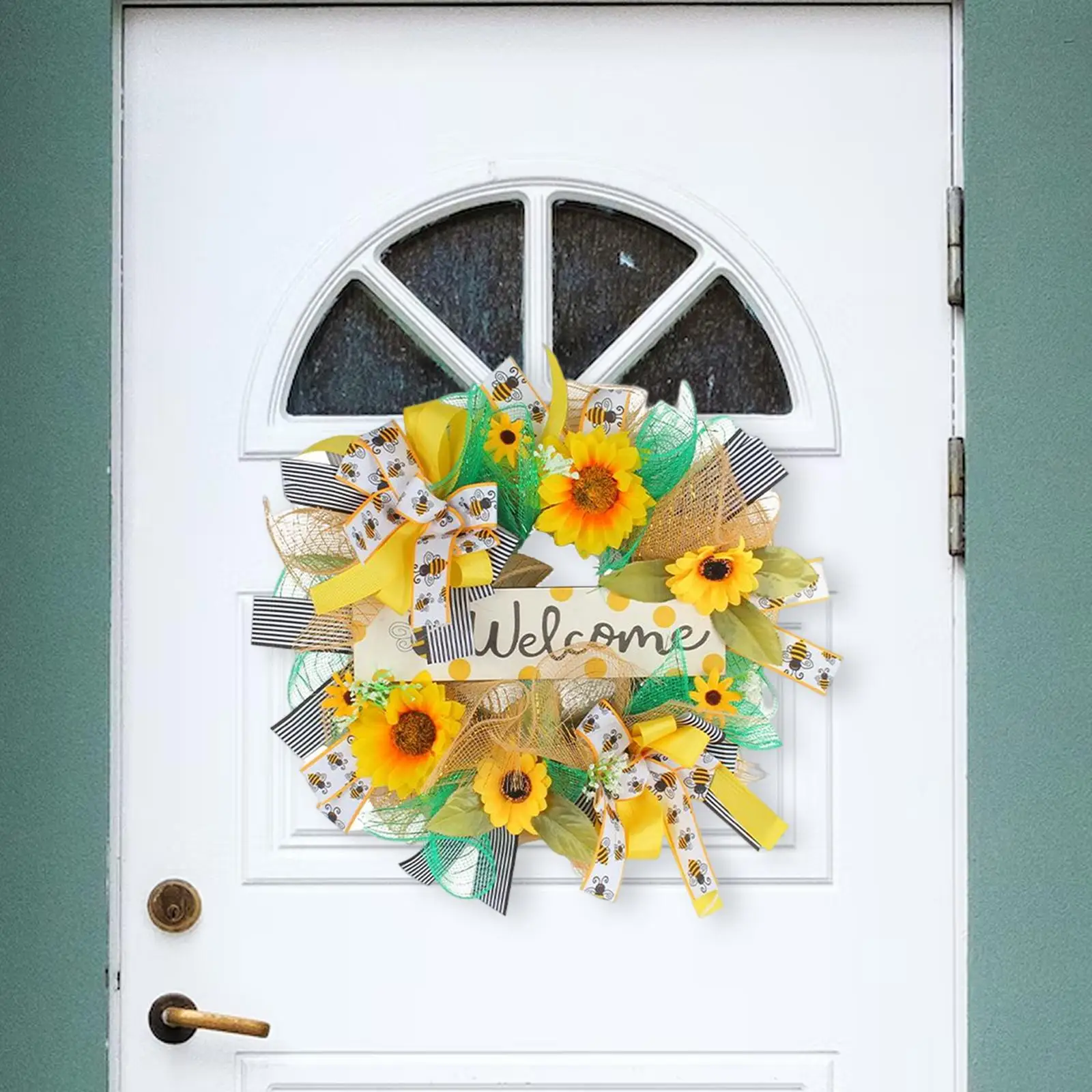 Spring Summer Wreath for Front Door Flower Arrangement Door Hanger Artificial Flower Wreaths Fall Wreaths for Home Decor