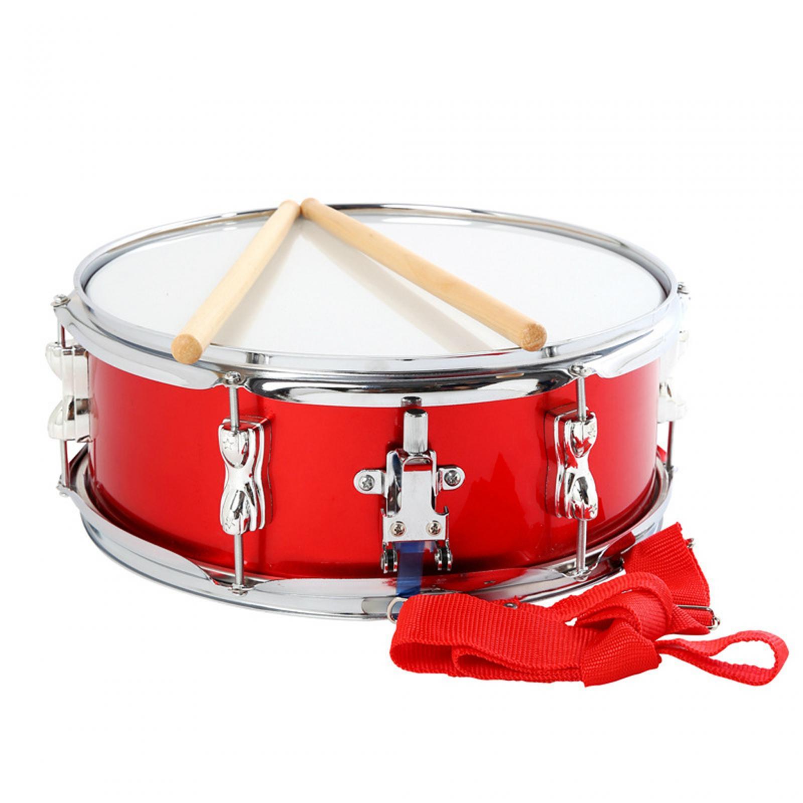 13inch Snare Drum with Shoulder Strap Percussion Instrument Musical Instruments for Children Beginners Kids Teens Boys Girls