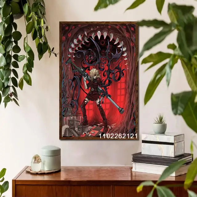 Anime Hellsing Ultimate Manga Poster for Room Aesthetics Decorative Picture  Print Wall Art Canvas Posters Gifts 24x36inch(60x90cm) Framed
