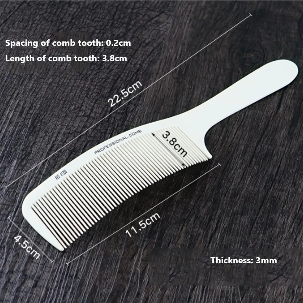 3xCurved Hair  Cutting Comb Barber  Haircut Comb for Men White