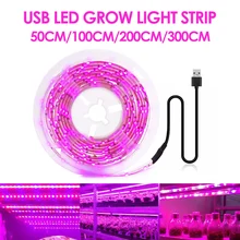 5V USB Led Anlage Wachsen Licht Gesamte Spektrum Phyto Lampe 1m 2m 3m Streifen Für Samen blume Gewächshaus Zelt Hydrokultur Pflanzen Beleuchtung