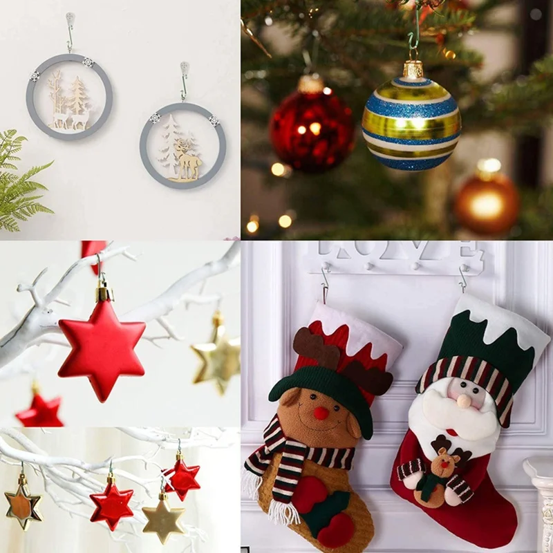 Christmas Ornament S Shaped Hooks Plastic Hook Xmas Tree Balls Pendant Hanging Holders for Home New Year Party Decor Wholesale