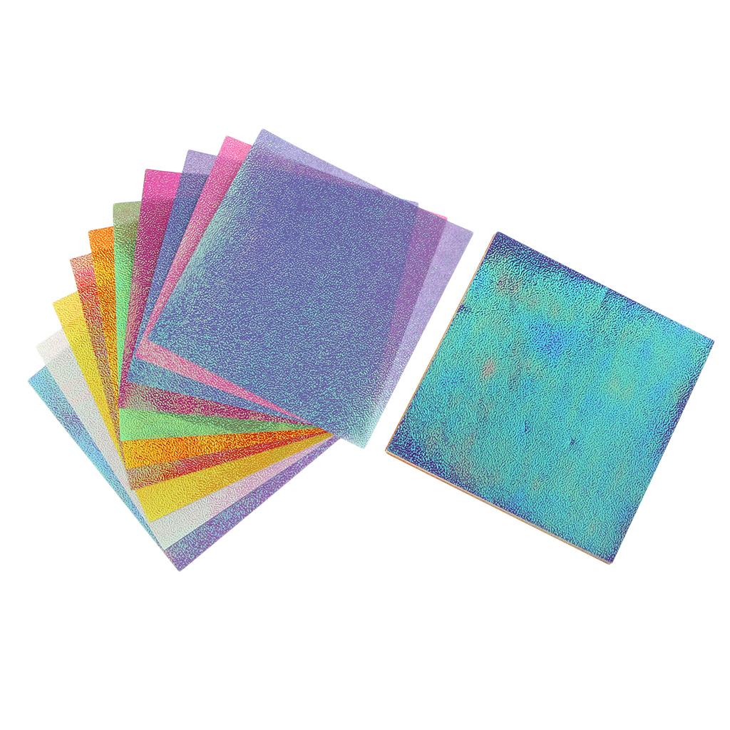 50 Pcs Scrapbooking Pearlescent Paper Cardstock DIY Handmade Cards Making for Art Crafts Mix Colour 7 x 7cm