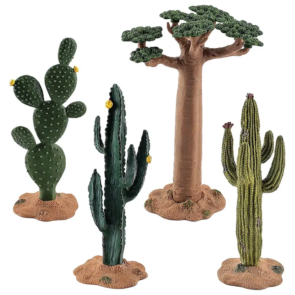 4pcs  Model Baobab Kids Cognitive Toys micro Landscape Decoration