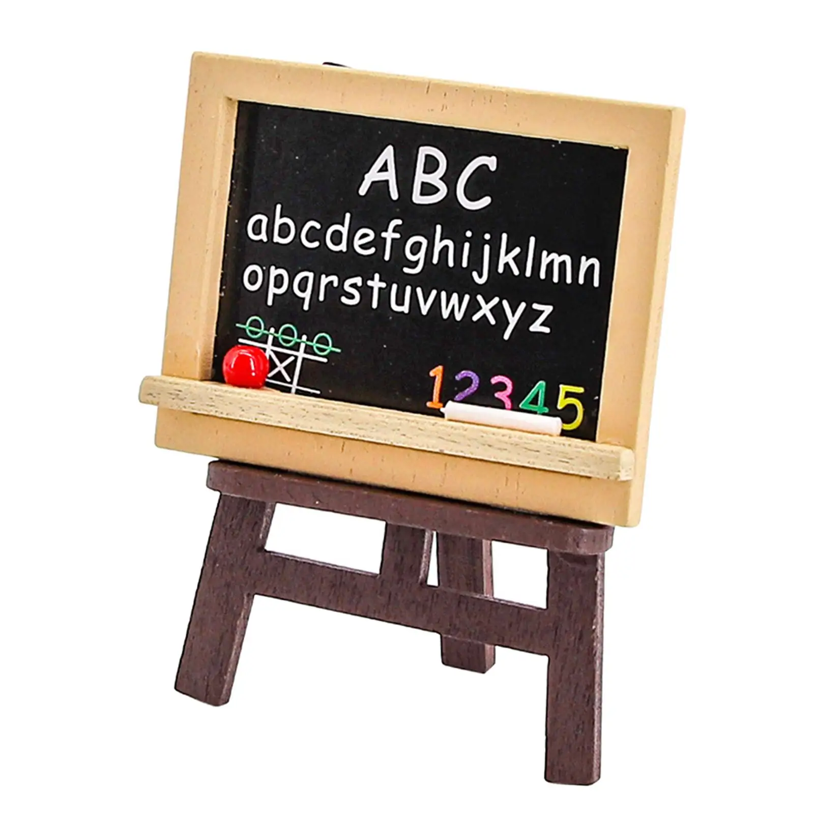 Mini 1:12 Dollhouse Easel and Drawing Board DIY Pretend Play Toy Photography Props Party Supplies for Kids Children Girls Baby