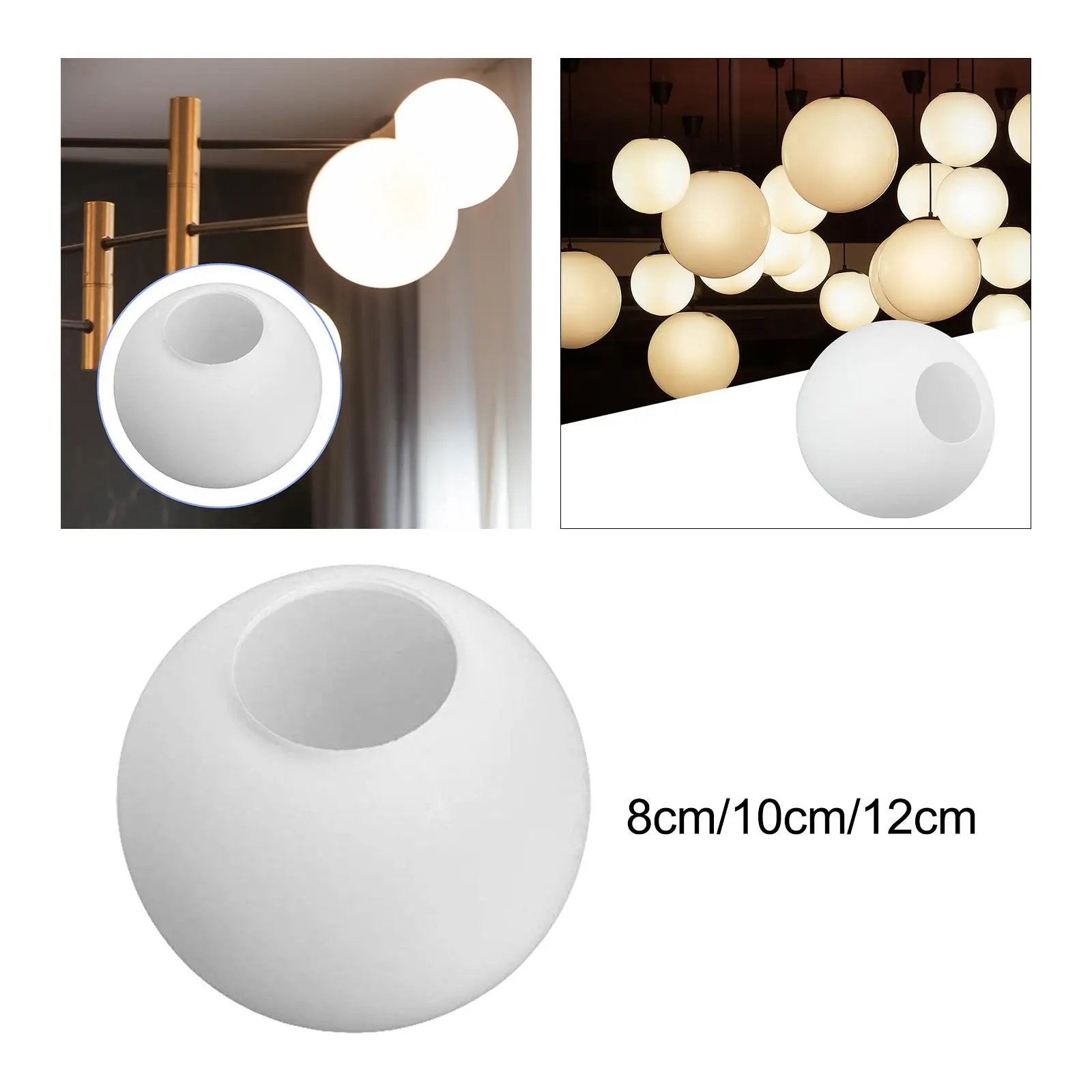Modern Glass Ball Lamp Shade Chandelier Shade Fixture Cover Round Lampshade for Decor Bedroom Hotel Teahouse Library