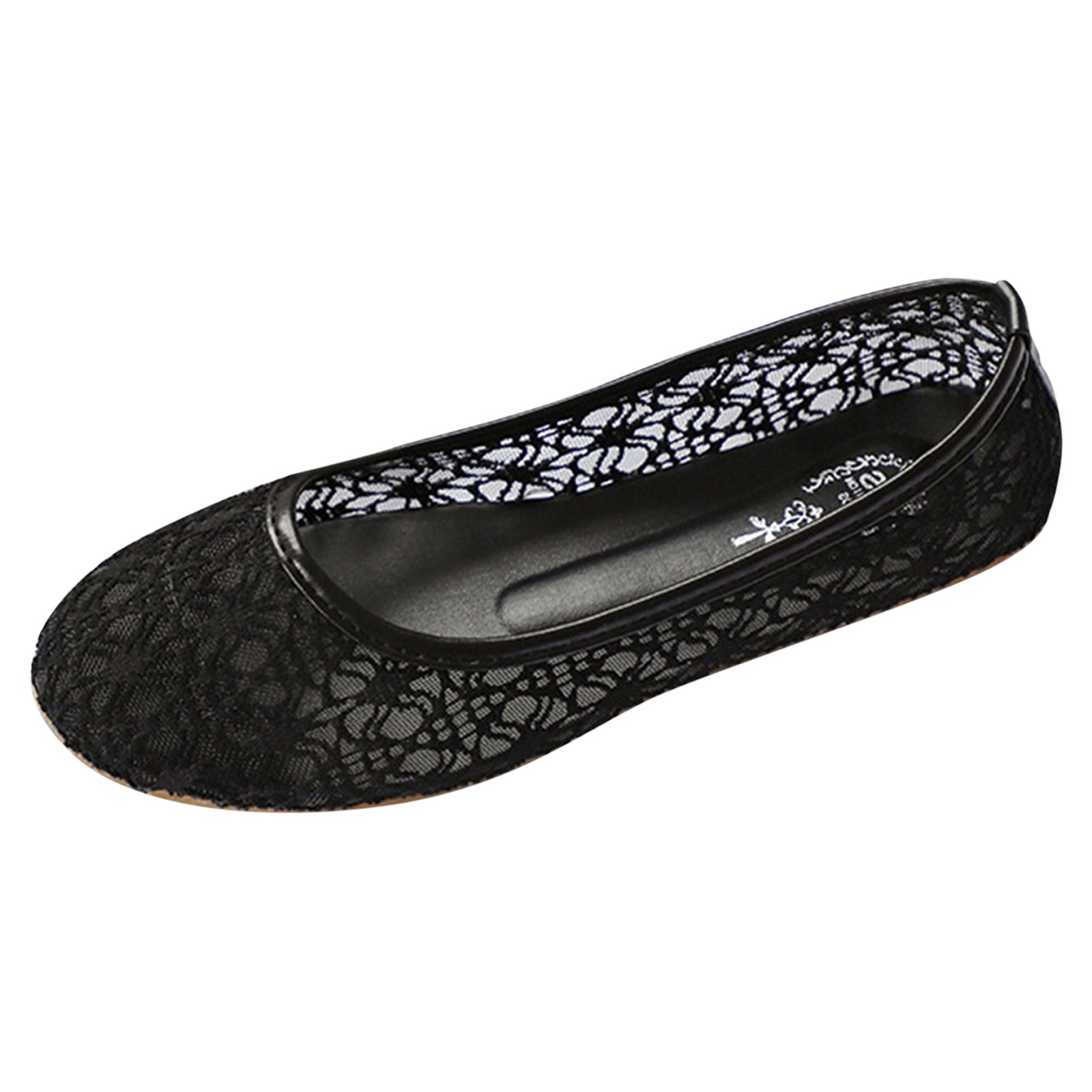 Title 2, Women Loafers Shoes Hollow Embroidery Lace Slip...