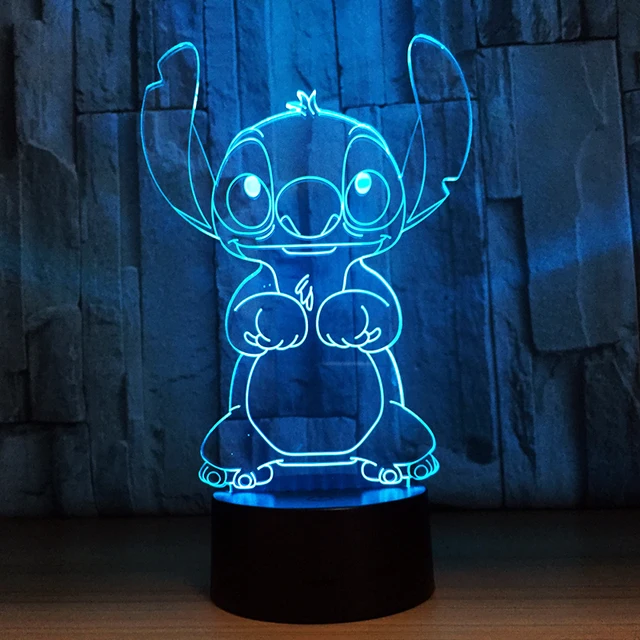 Disney's Lilo & Stitch Night Light Stitch 3D LED Light Visual  Three-dimensional Atmosphere Light Lamp Children Toys Kids Gifts -  AliExpress
