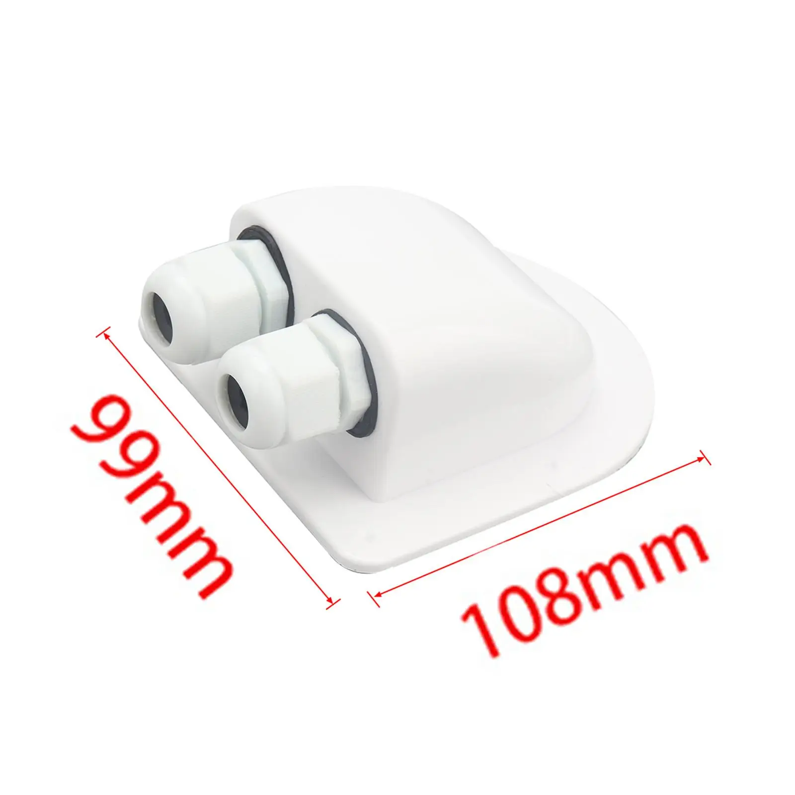 Solar Cable Entry Plate Box IP68 Waterproof for RV Caravan, Boat, Marine Durable with Self Tapping Screws Accessory ,White