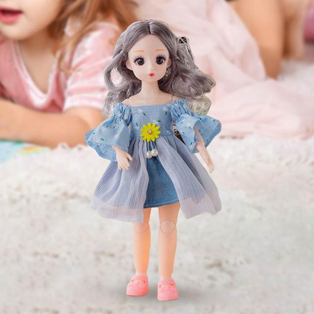 Em promoção! Boneca Para As Meninas Ob11 6 Polegadas Bjd Boneca 16cm 1/12  Maquiagem De Vestir Bonito Castanho Azul Globo Ocular Bonecas Com A Moda De  Vestido Para As Meninas De Brinquedo