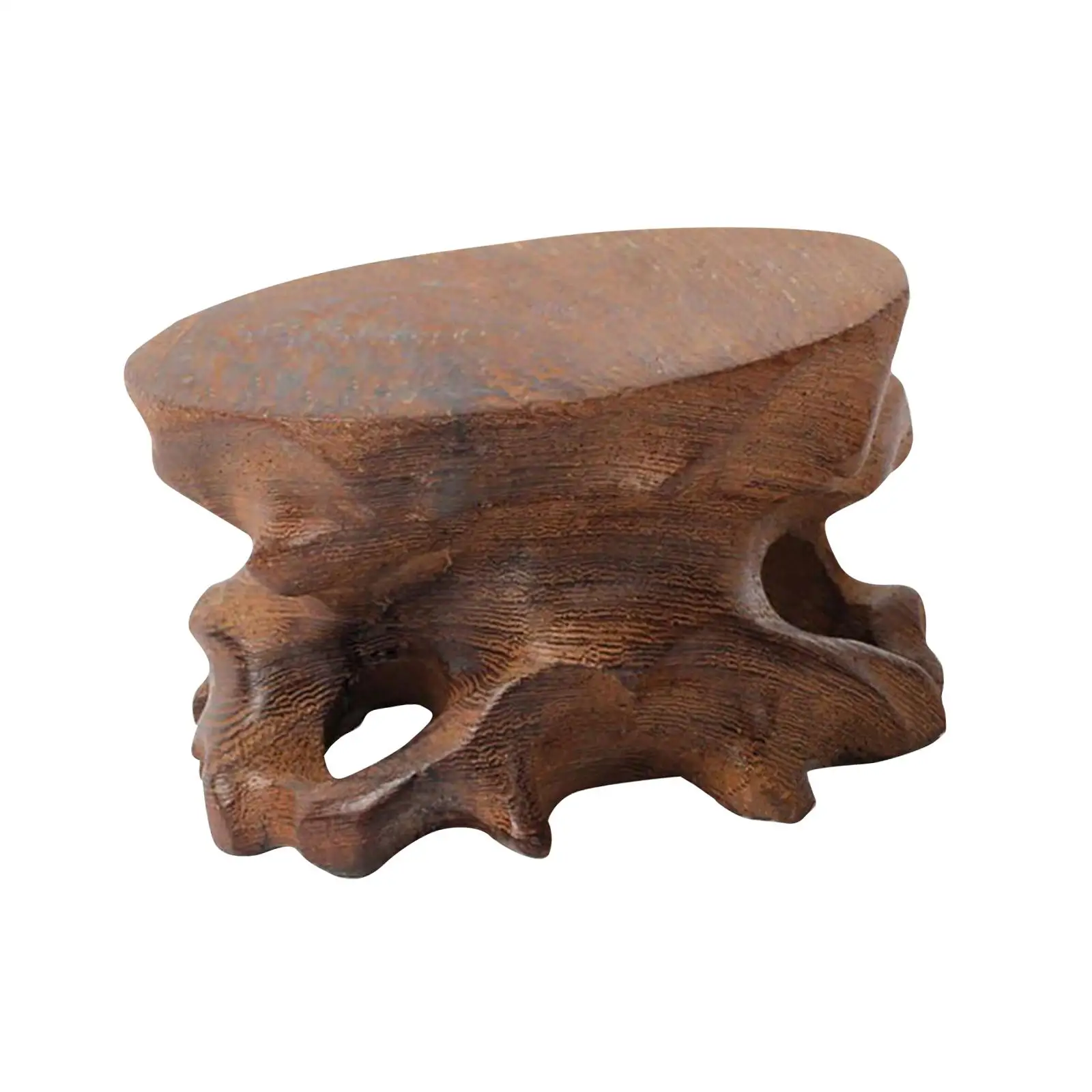 Wooden Stone Display Base Teapot Base Small Decorative Base Vase Base Display Stand Wood Decorative Base for Living Room Home