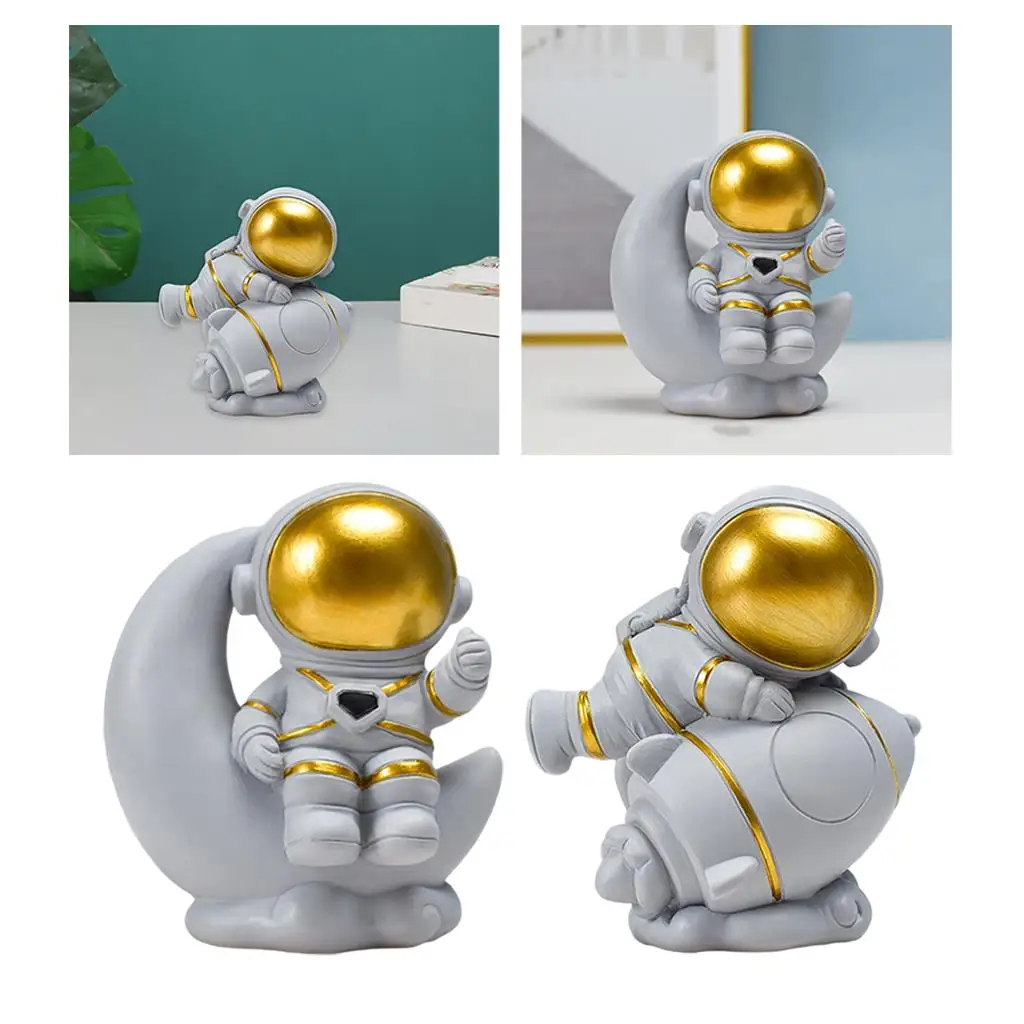 Astronaut Statue Sculpture Collectible Figurine  Desktop Decor