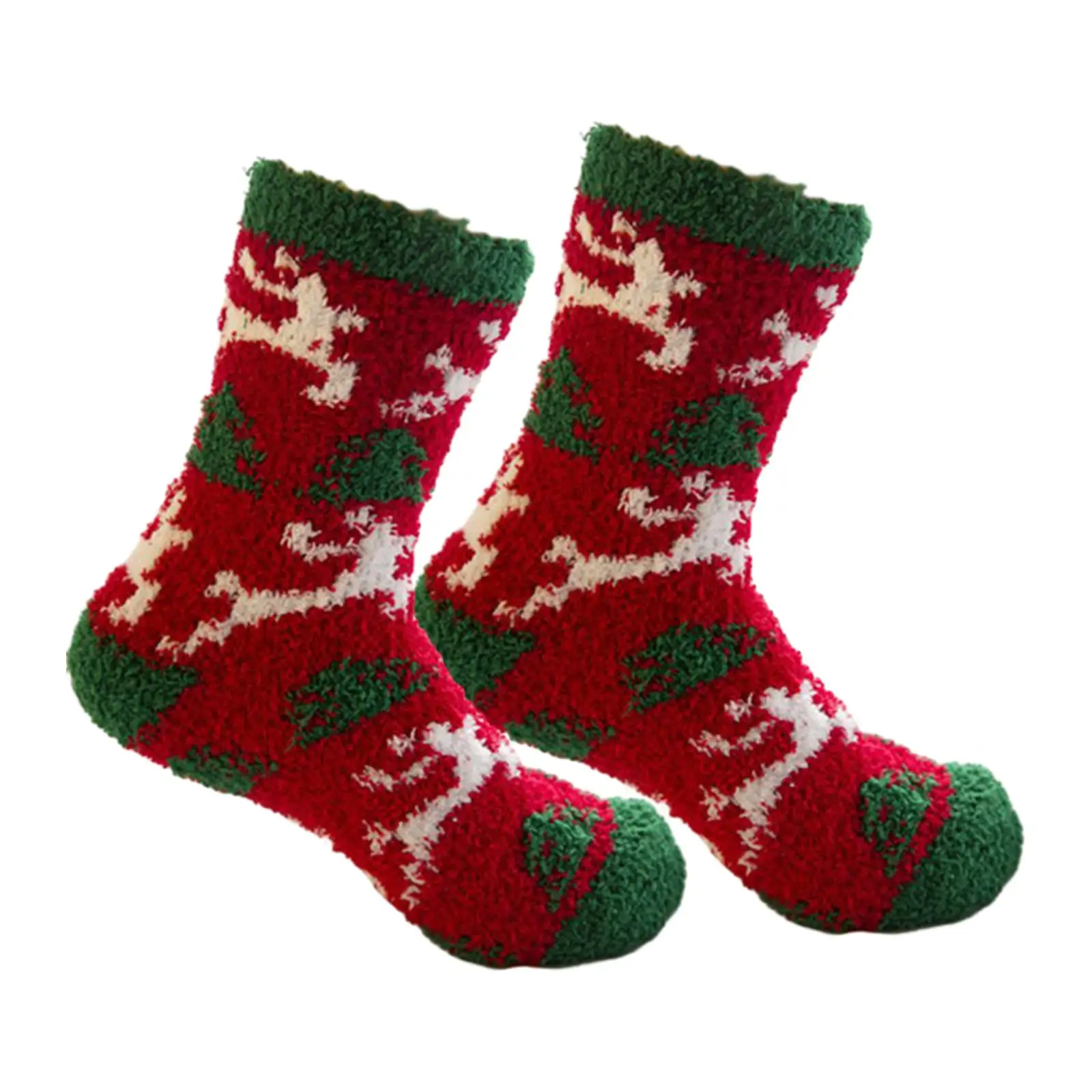 Christmas Fuzzy Socks for Women Girls Comfortable Thermal Cute Sleeping Socks for Party House Festive Bed Floor Home wearing